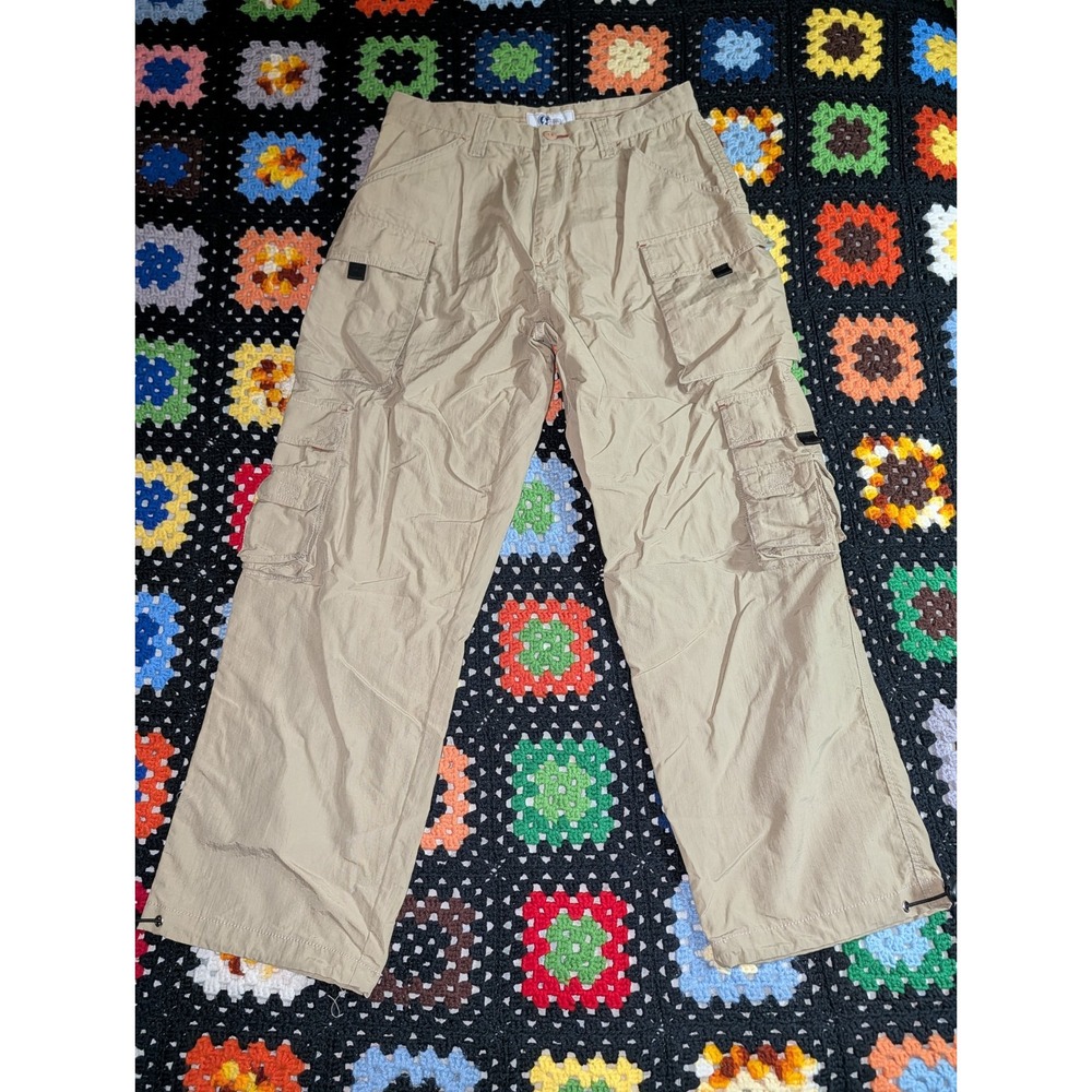 Vtg Y2K‎ Arizona Jean Company Men's Cargo Pants Tan Size 31x28 Nylon